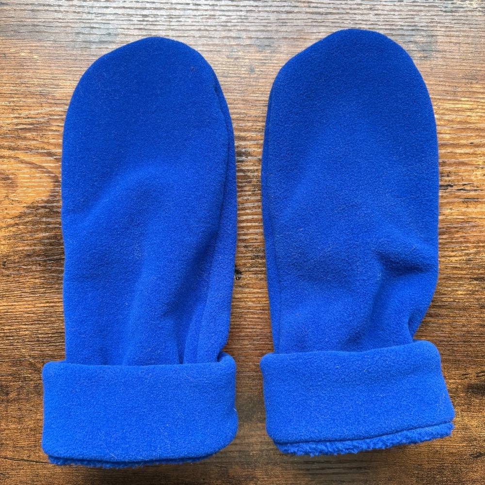 Wintergreen Ely Royal Blue Fleece Mittens Size Medium Warm Winter Mitts Womens